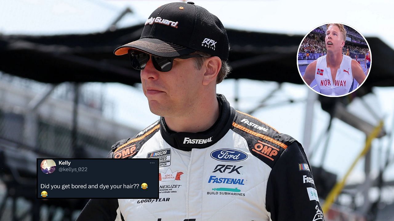 Brad Keselowski&lsquo;s lookalike gets funny fan reactions on X. Image credit: Mike Dinovo- USA Today Sports and X. 