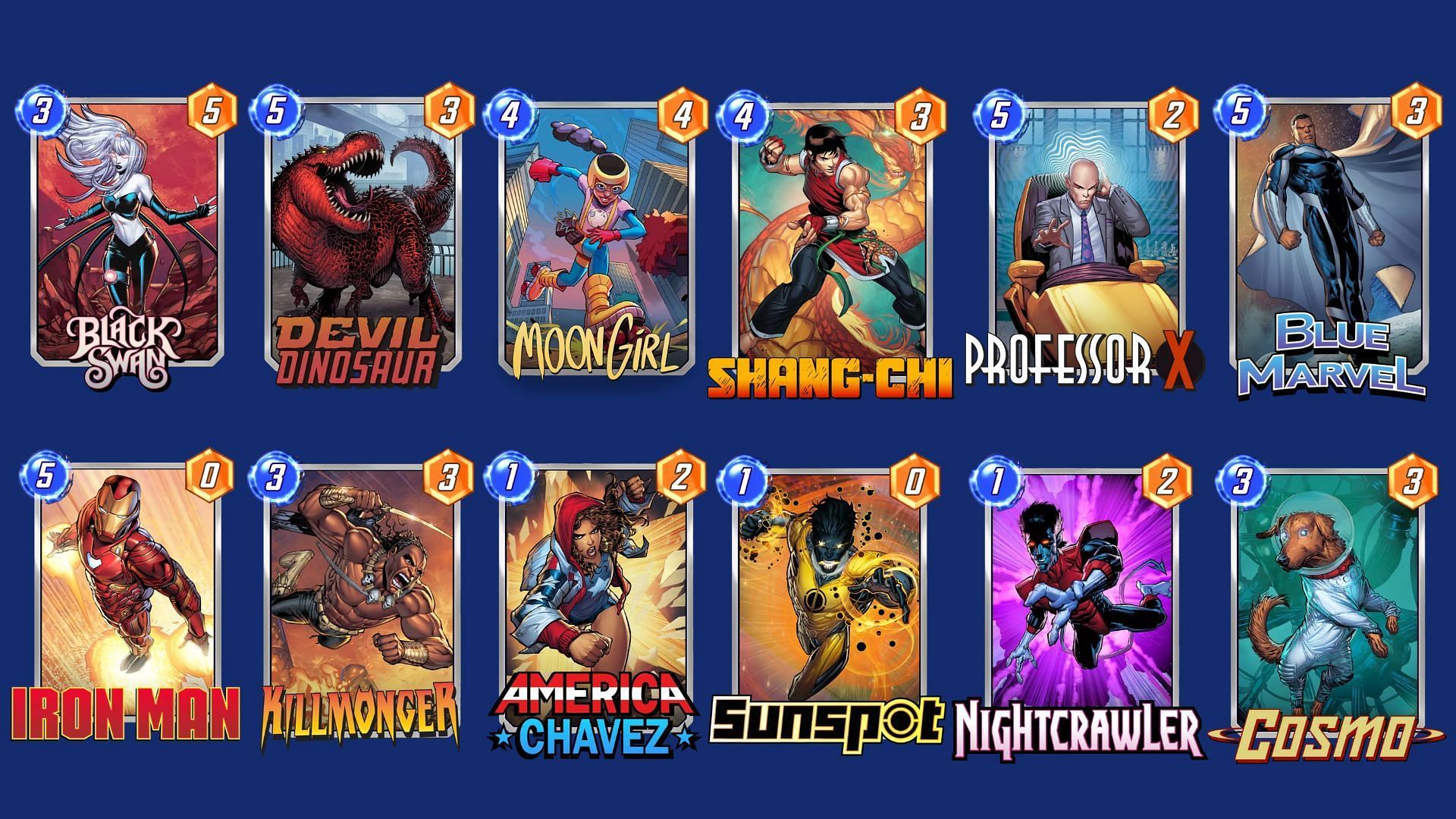 Black Swan Control deck in Marvel Snap (Image via Nuverse)