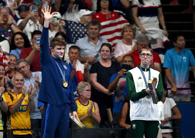 Bobby Finke becomes first male American swimmer to win individual gold at Paris Olympics, continues 120-year streak
