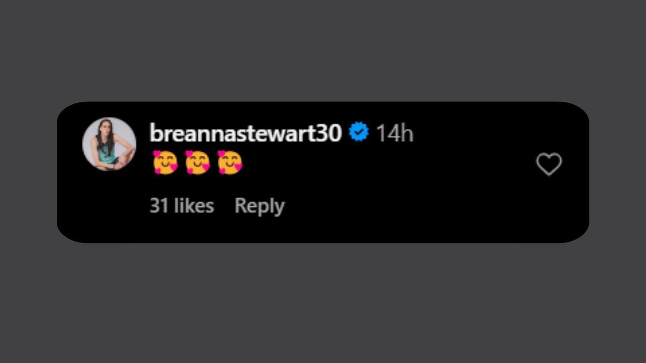 Breanna Stewart commented on her wife&#039;s IG post. (Credits: @martaxargay/Instagram)