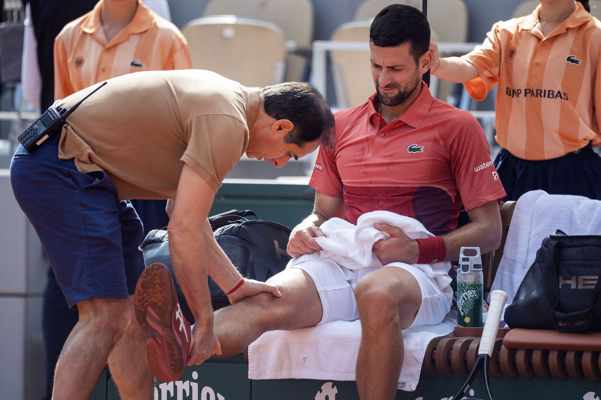 Novak Djokovic at the 2024 French Open - (Source: Getty)