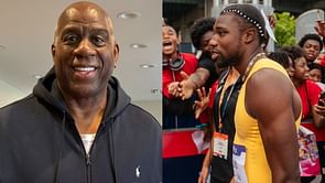 Magic Johnson shrugs off Noah Lyles' NBA cold shoulder to congratulate his Olympics championship win: "We're all on the yacht cheering!"