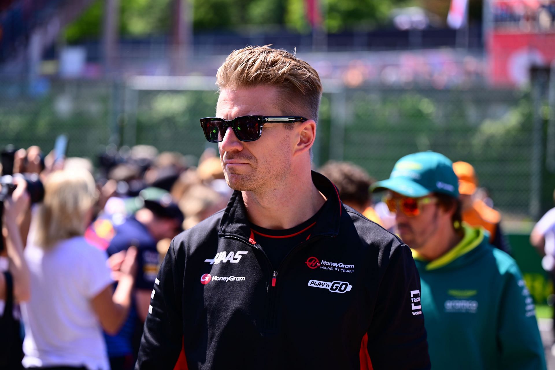 Niko Hulkenberg of Haas F1 Team is walking during the driver's parade during the race of the Belgian GP. Source: Getty Images