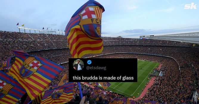 "Made of glass" "Not again" - Fans react as Barcelona star gets subbed out after picking up injury in clash against Valencia