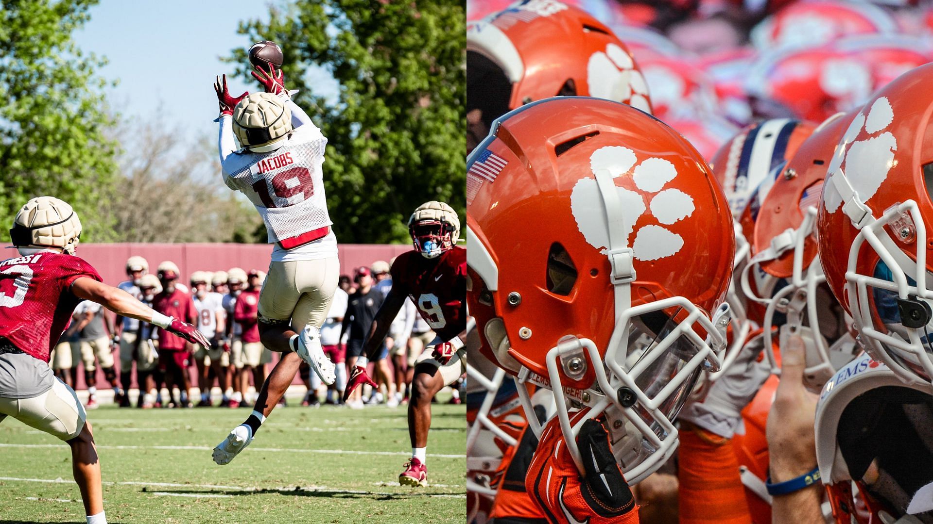 Images courtesy of Clemson &amp; FSU Football Twitter