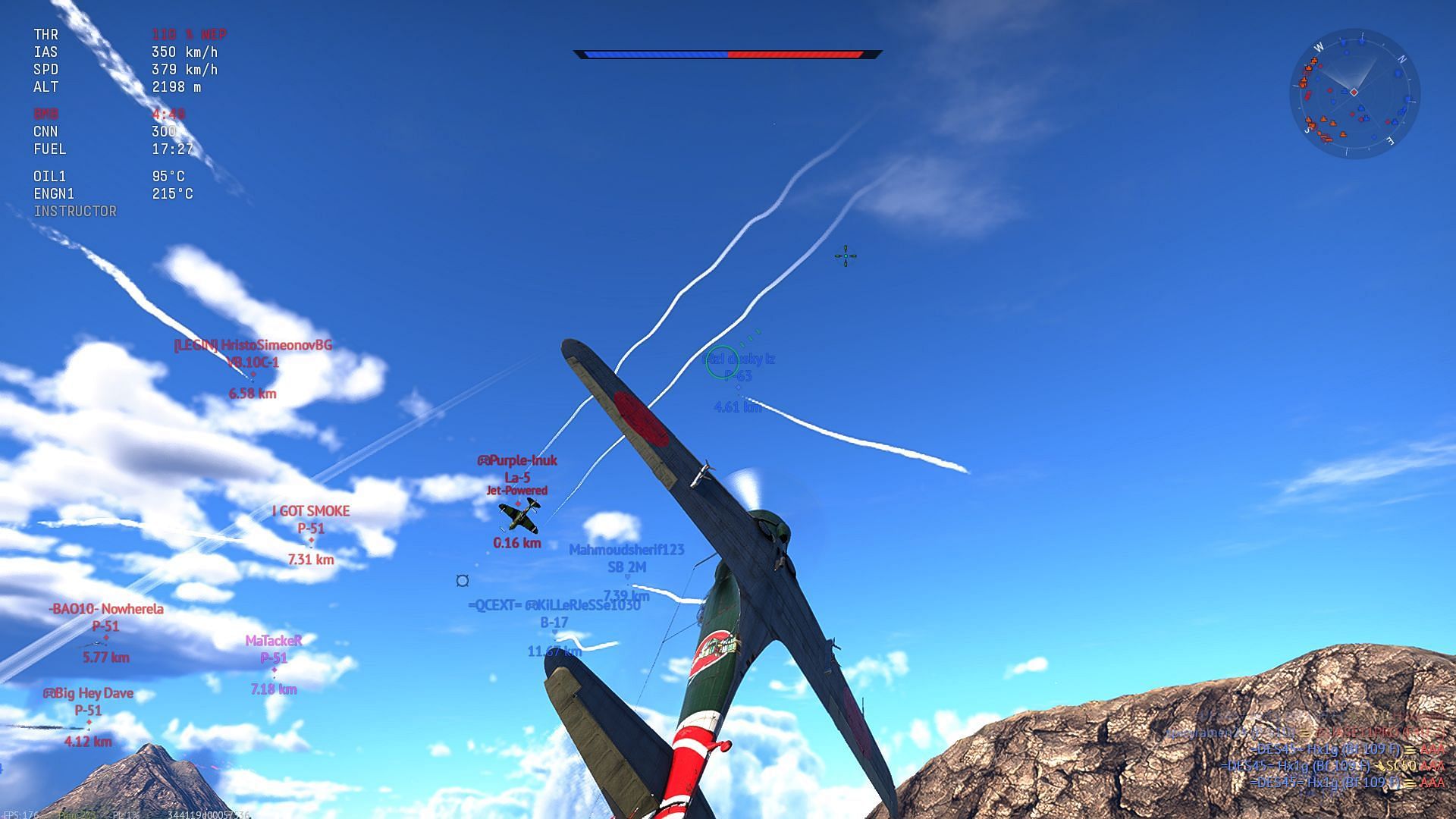 You get lead markers in Air Arcade Battles (Image via Gaijin Entertainment)