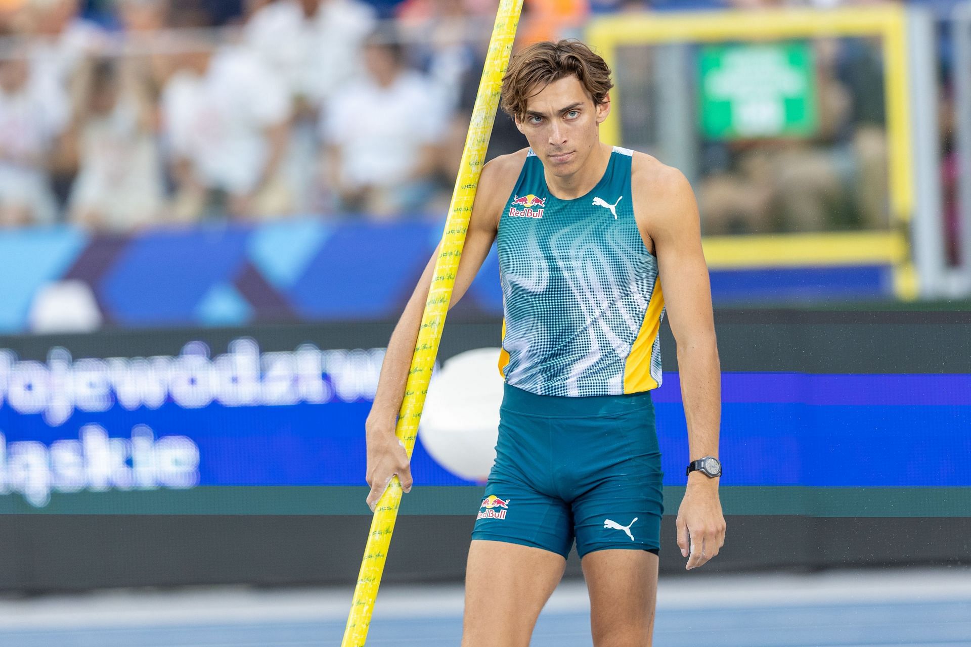 Mondo Duplantis at Silesia Diamond League Chorzow 2024 (Image via Getty)