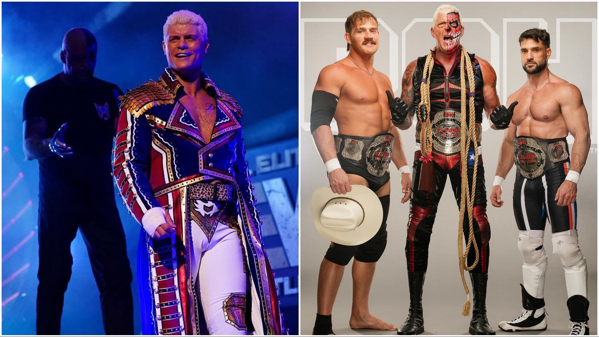 Cody and Dustin Rhodes in AEW, Dustin and The Von Erichs in ROH/AEW