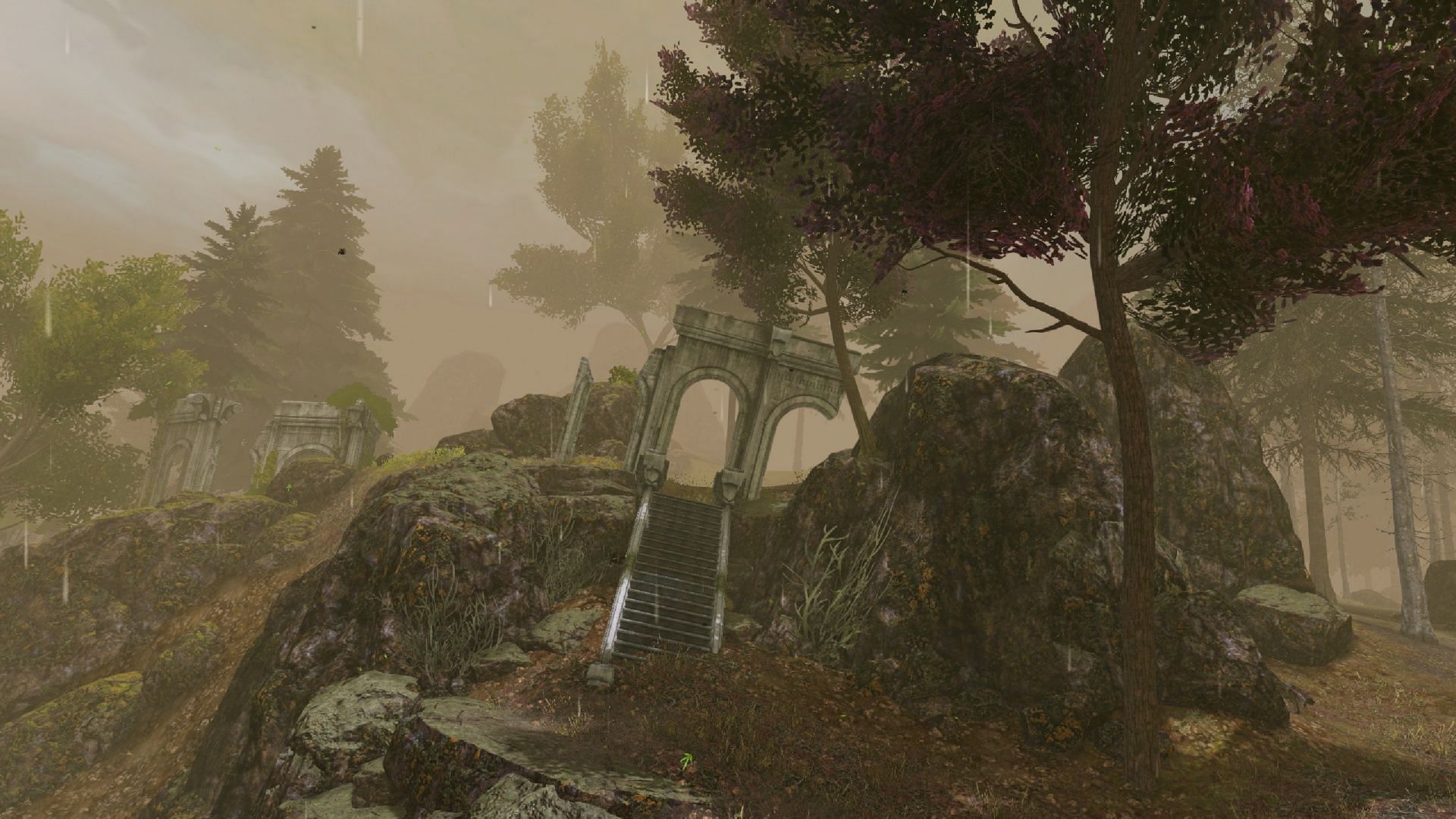 Janthir is a very scenic locale - even when raining (Image via ArenaNet)