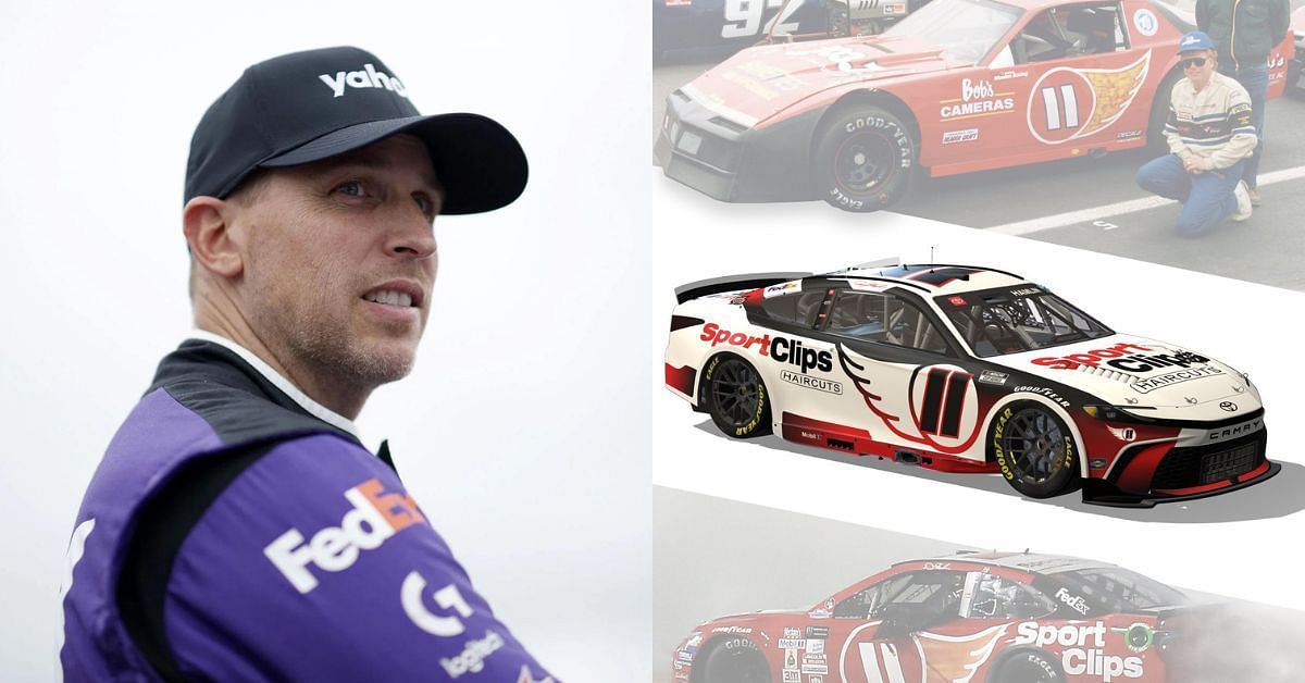 Denny Hamlin (L) will drive the 