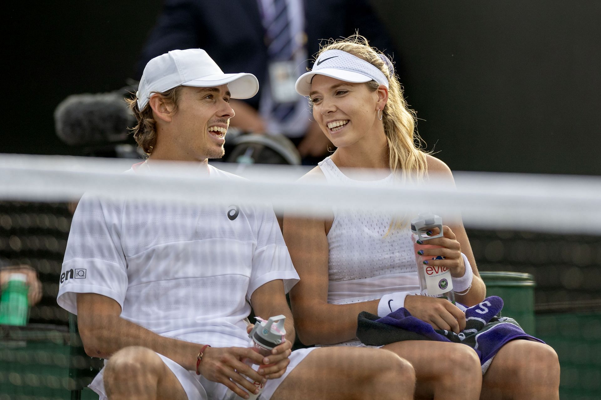 The tennis couple successfully reach the second round in New York (Image Source: Getty)