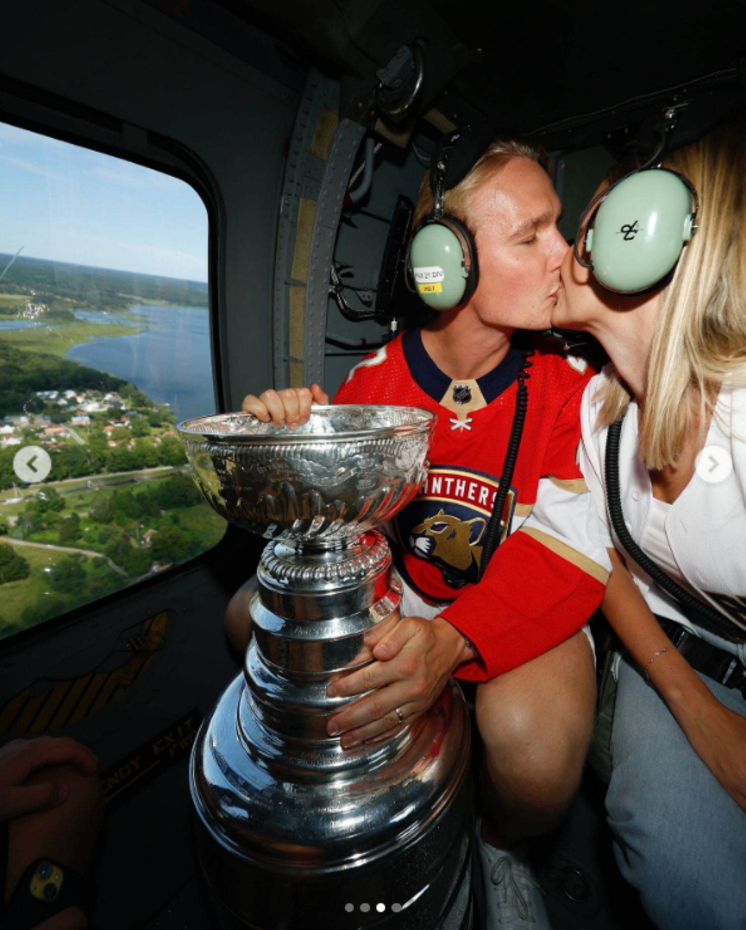 Forsling and his wife Daniela Kindstrand (image credit: instagram/flapanthers)