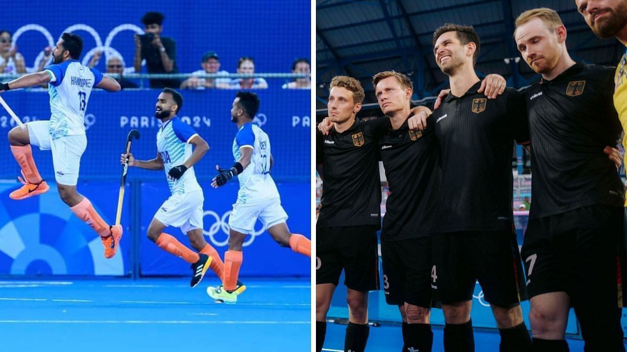 India vs Germany (photo credit:x.com/ @DilipTirkey, instagram/ dhb_hockey)