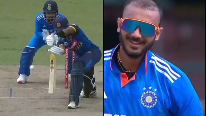 [Watch] Axar Patel sends back Sadeera Samarawickrama cheaply during India vs Sri Lanka 1st ODI