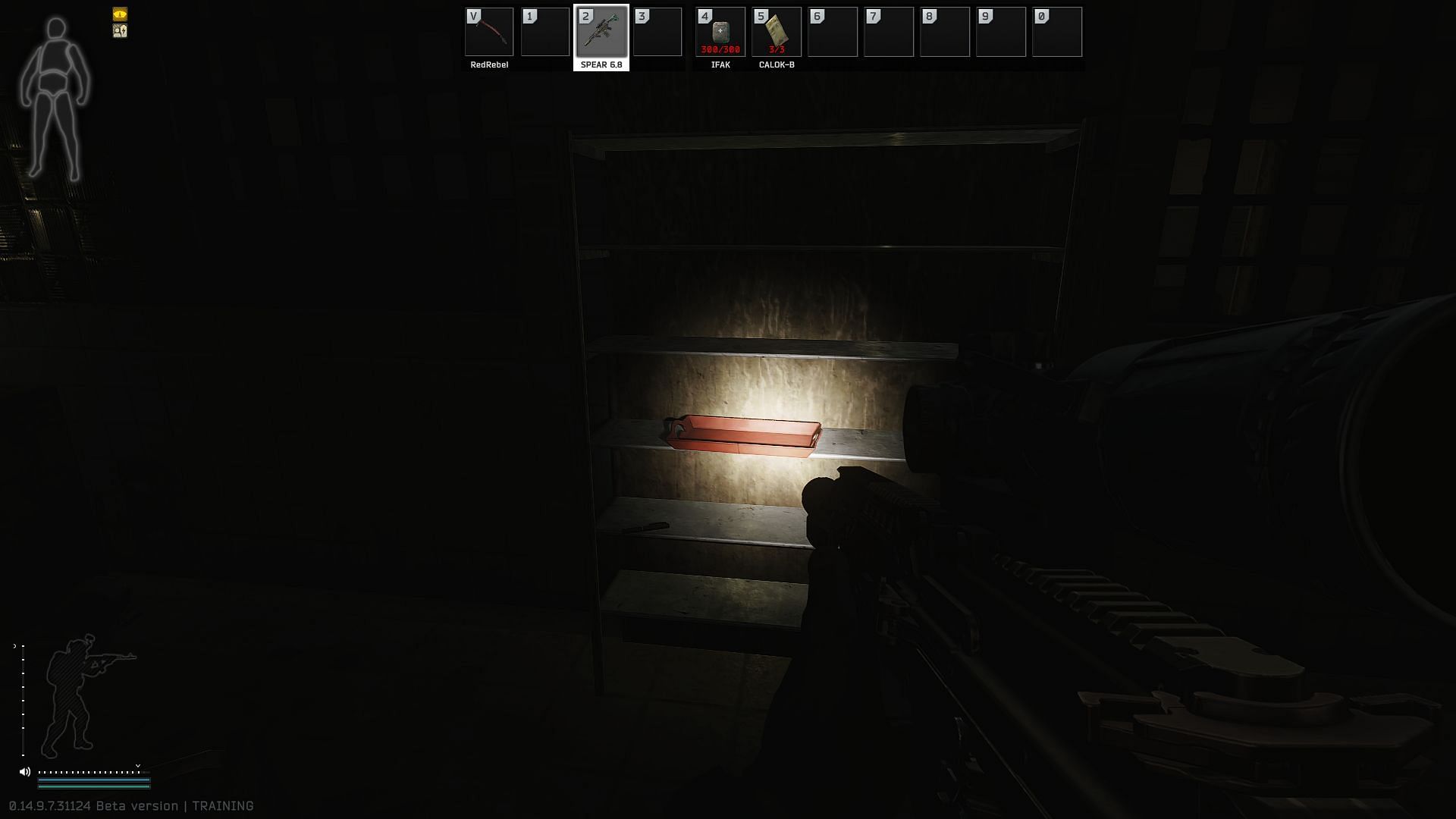 This shelf in the Medical building in Customs can spawn Salewa (Image via Battlestate Games)