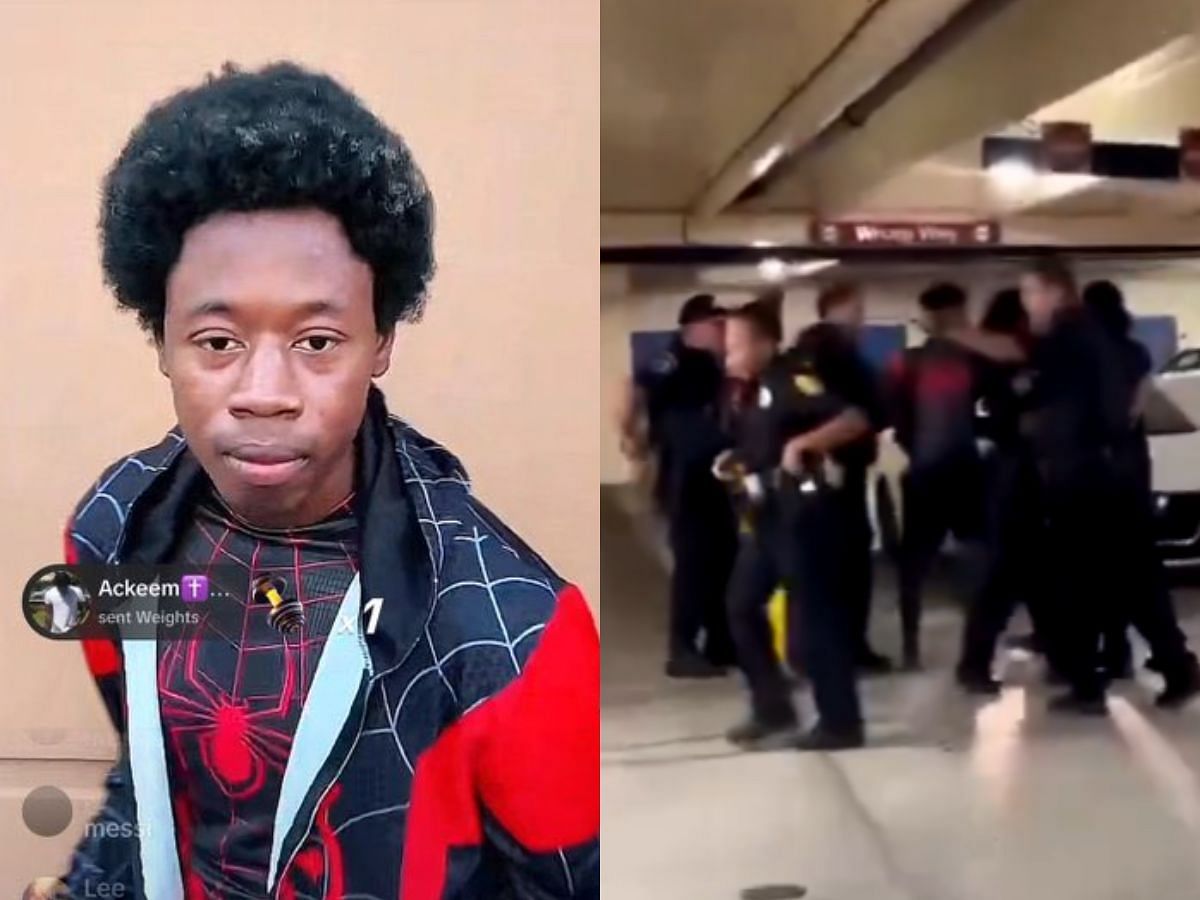 Viral TikToker NPC Miles Morales allegedly arrested (Image via TikTok/Malik Ambersley and X/Drama Alert)