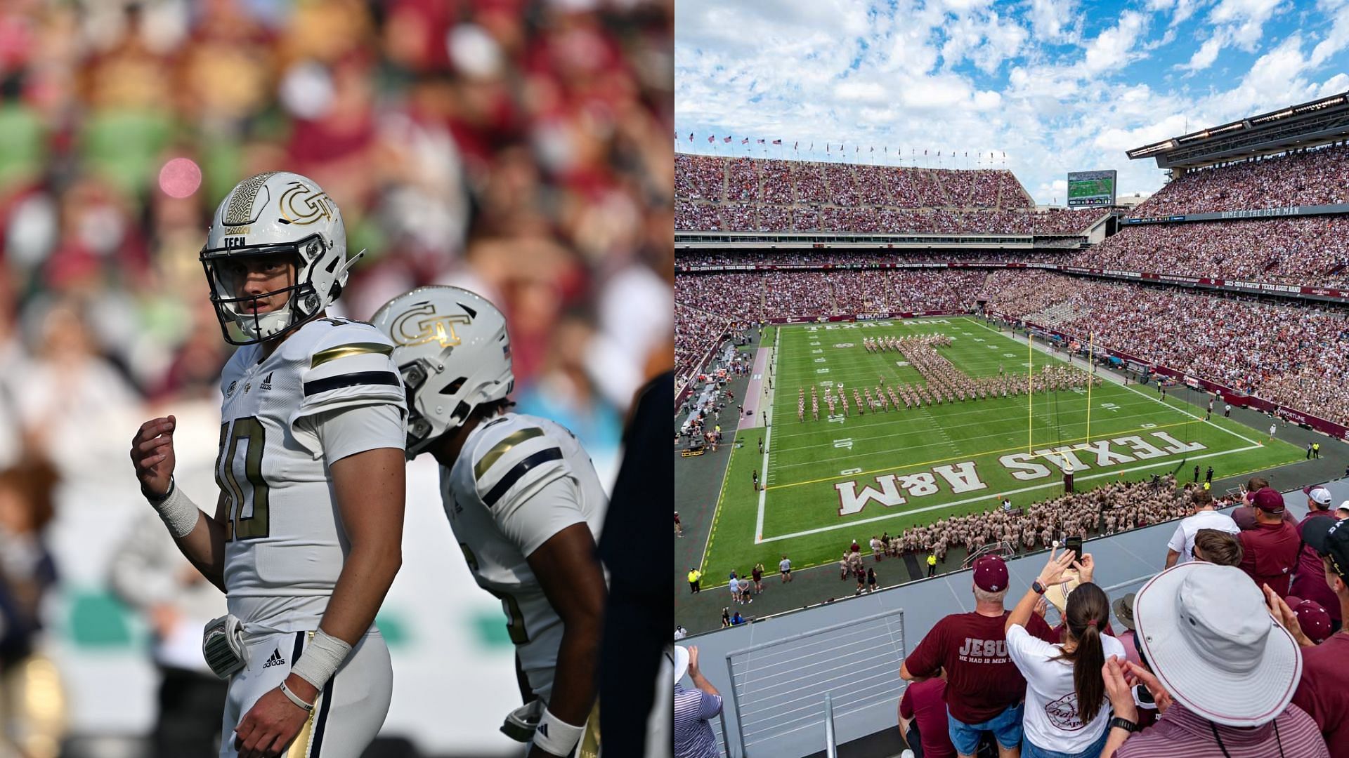 Images courtesy of Texas A&amp;M Athletics &amp; Georgia Tech Twitter