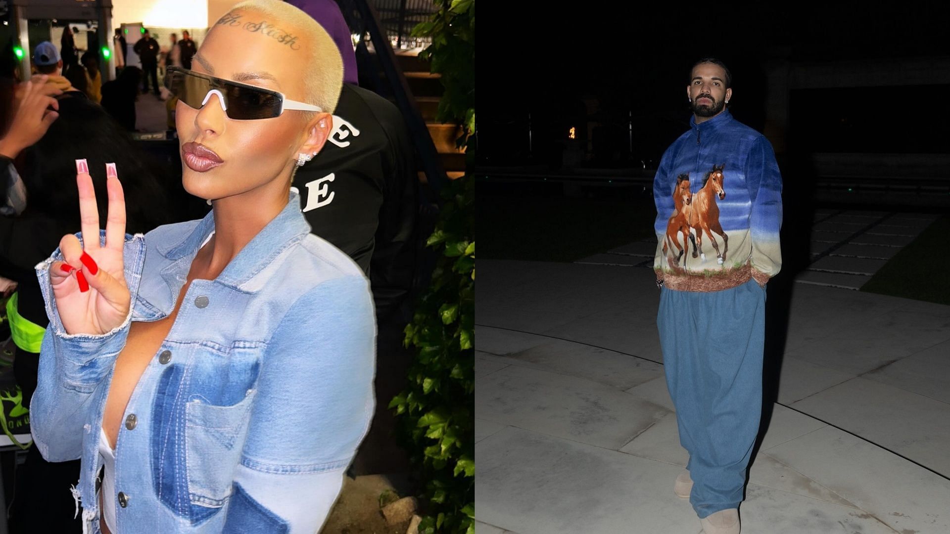 Amber Rose showed support for Drake (Image via Instagram/@champagnepapi, @amberrose)