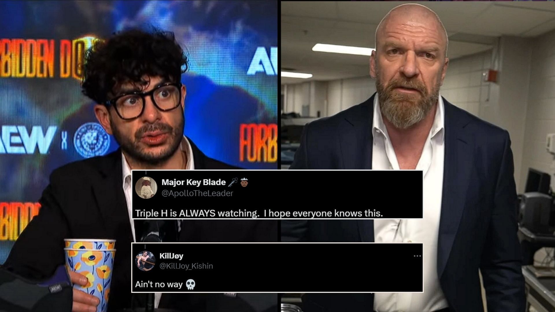 Triple H and Tony Khan are big names in WWE and AEW respectively [Photo: AEW Official YouTube Channel and Triple H