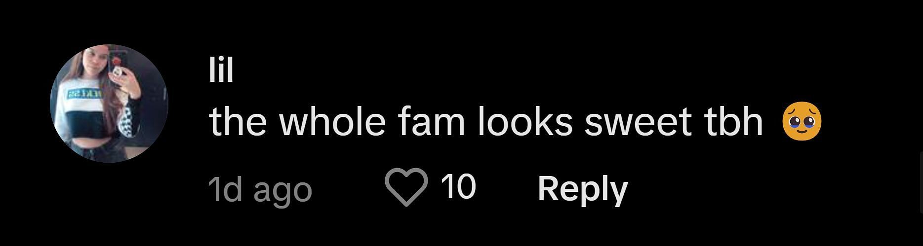 A fan comments on TikTok (Credit: @paigebueckersupdates)