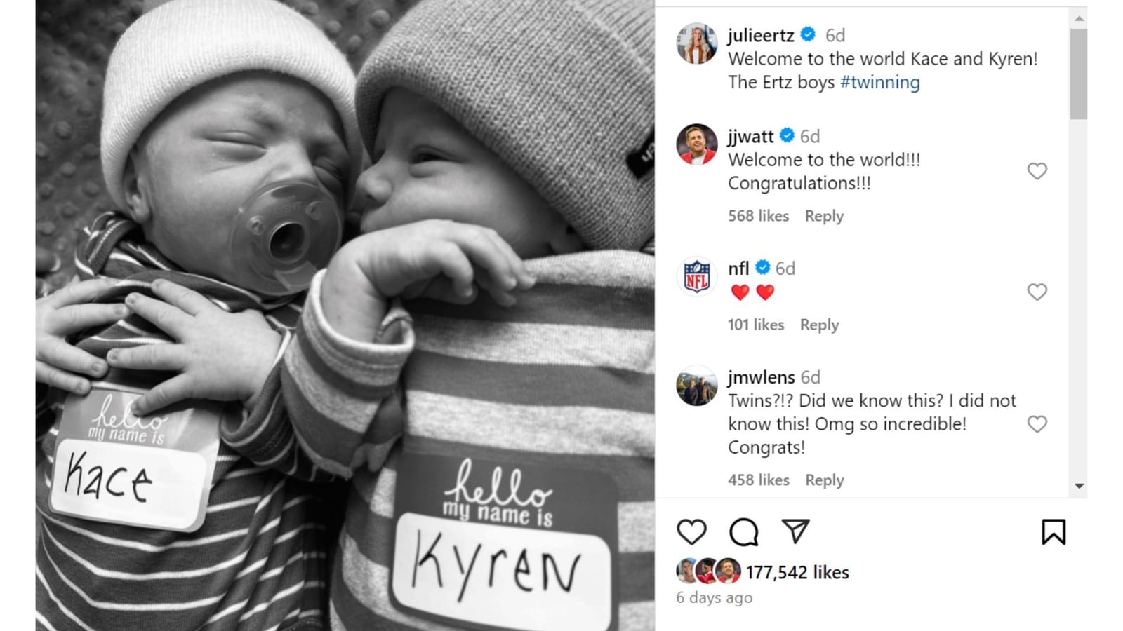 Zach Ertz's wife Julie Ertz celebrates newborn twin babies' due date(02)