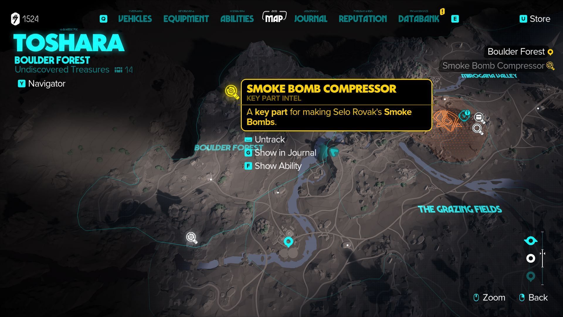 Location of the Smoke Bomb Compressor on the map (Image via Ubisoft)