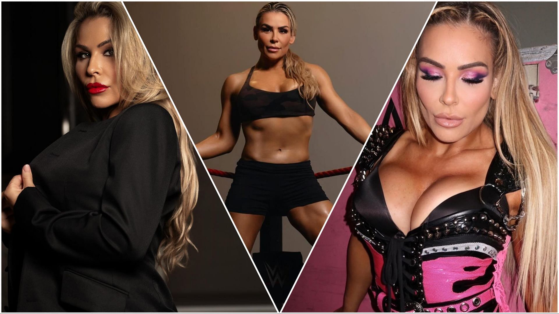 Natalya at her personal photo shoots, backstage at WWE RAW