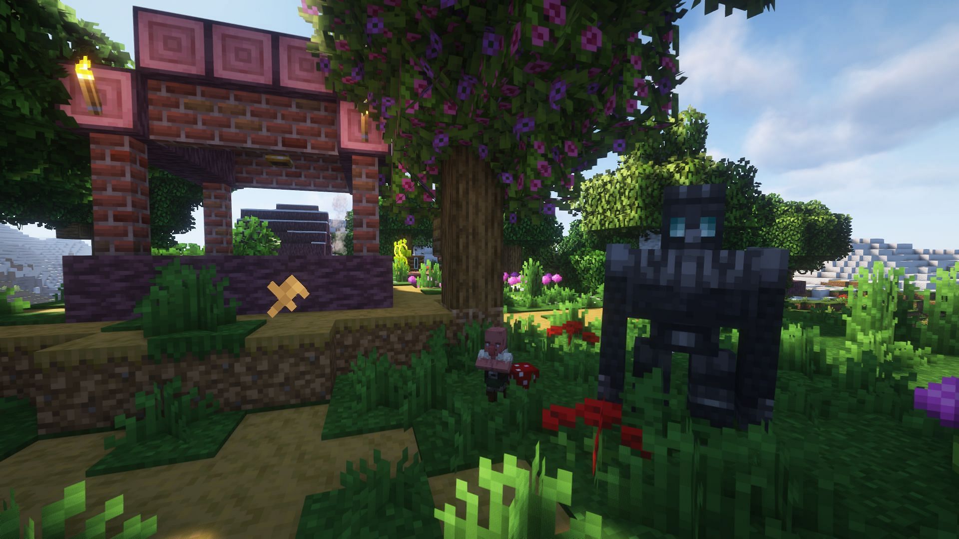 Iron golems stand out from their vanilla counterparts quite a bit (Image via Mojang)