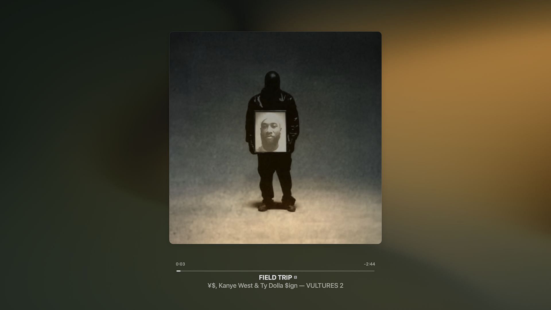 Track 3 on Kanye West and Ty Dolla $ign&#039;s second collaboration album &#039;VULTURES 2&#039; (Applemusic.com)