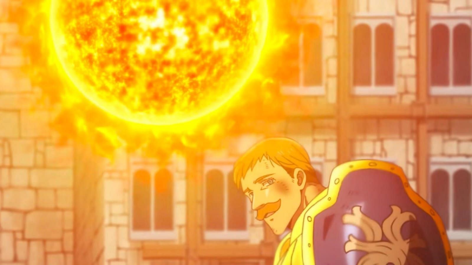 Escanor (A powerful anime fire user character) (Image via A-1 Pictures)