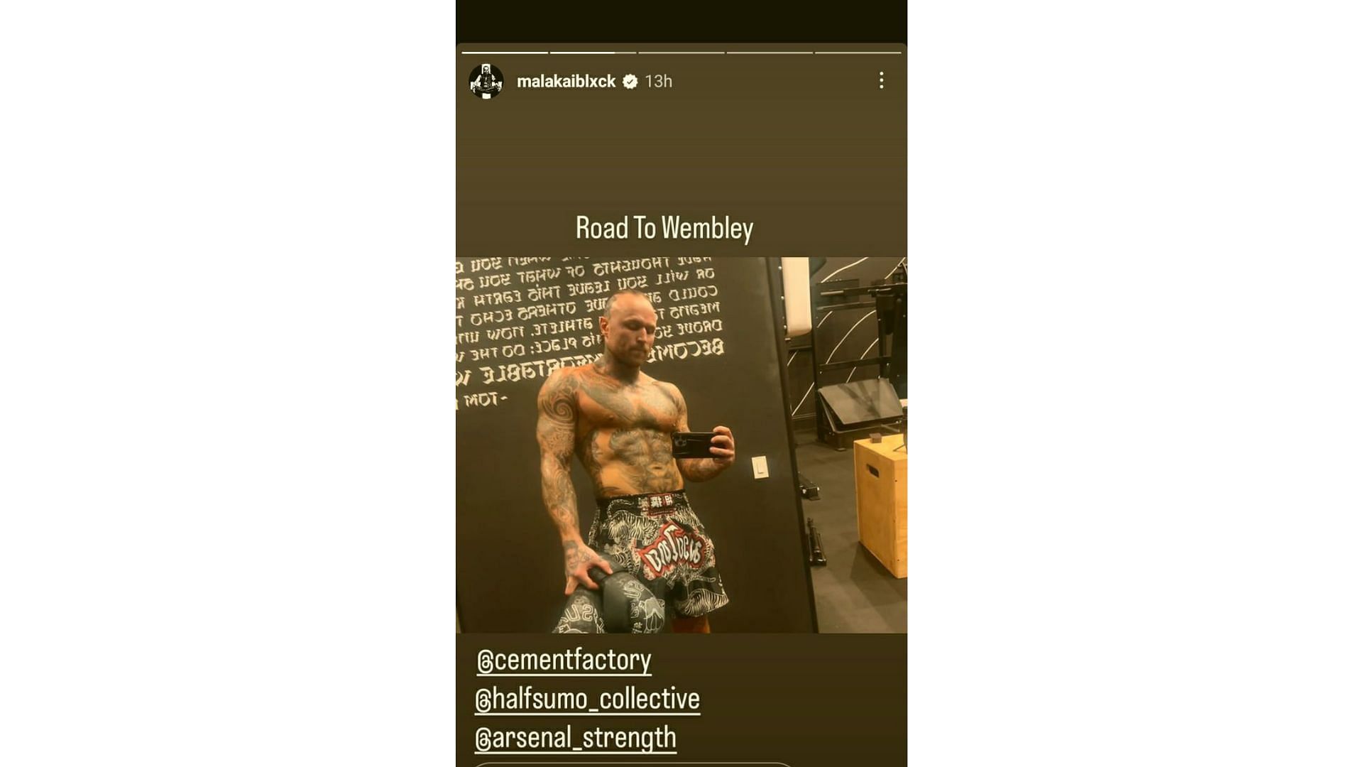 Malakai Black shared a photograph showing off his physique en route to AEW All In 2024