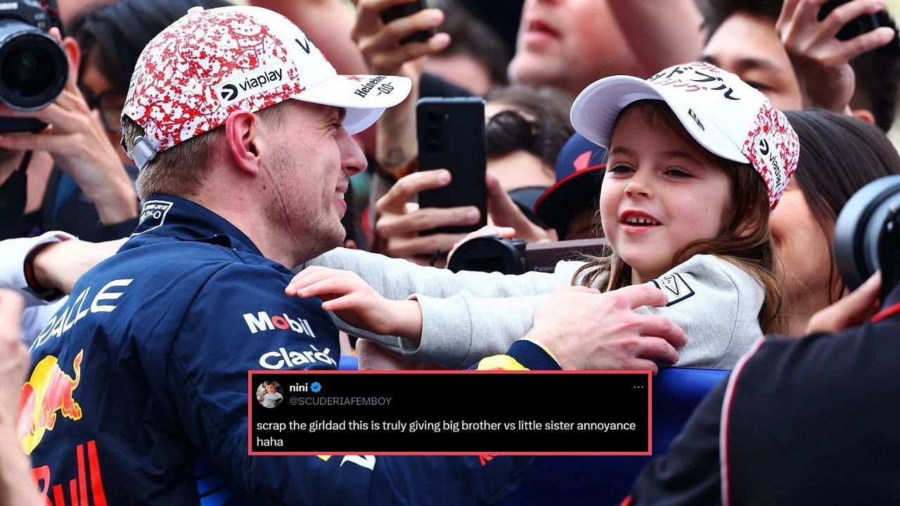 Max Verstappen and Penelope Kvyat. Credit: Getty Images. Fan reactiong to Max Verstappen and P