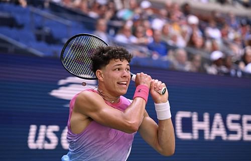 Ben Shelton in action on Day 1 of the 2024 US Open (Picture: Getty)