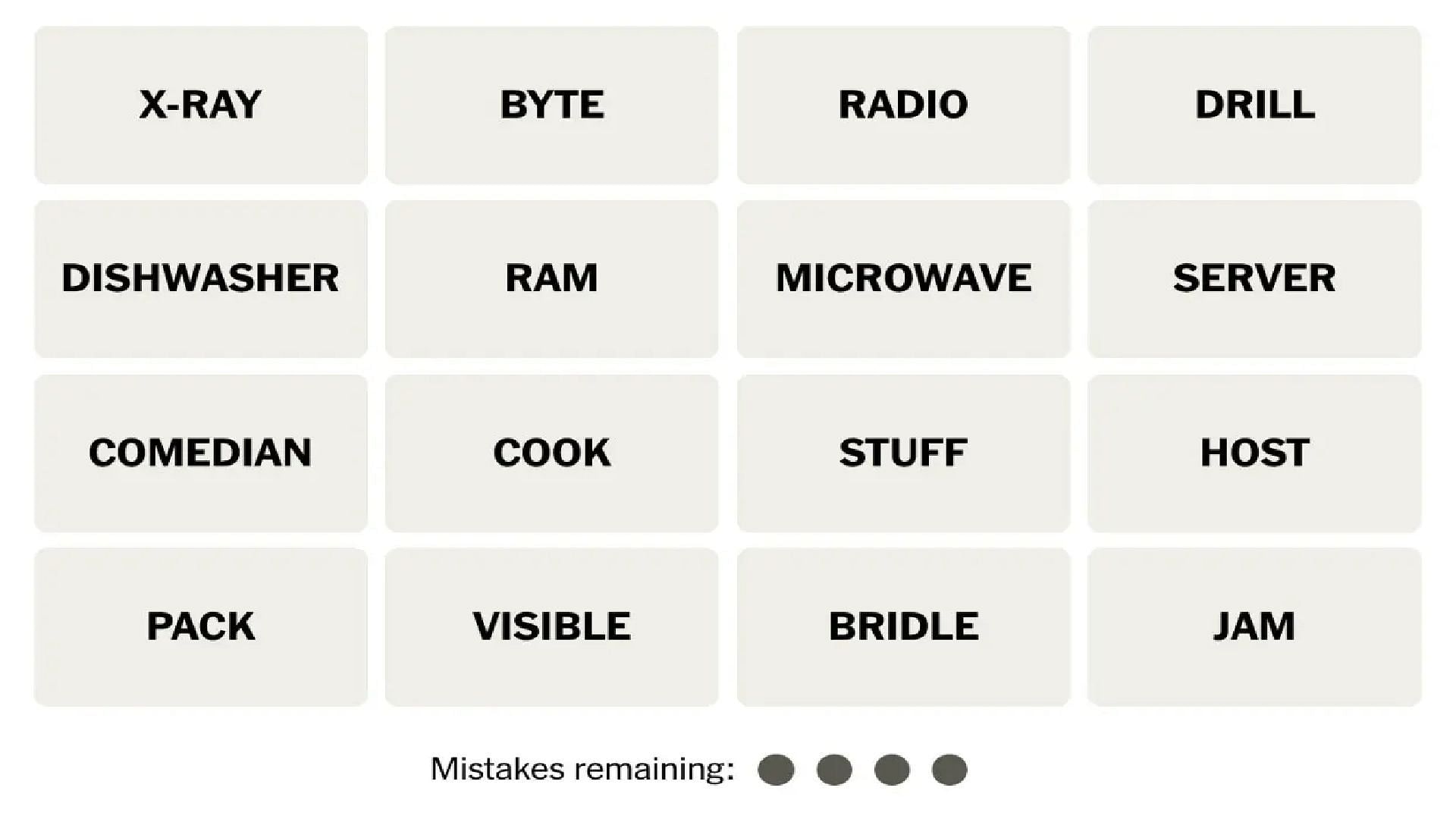 All words for today&#039;s Connections puzzle (ImAlso read: age via New York Times)