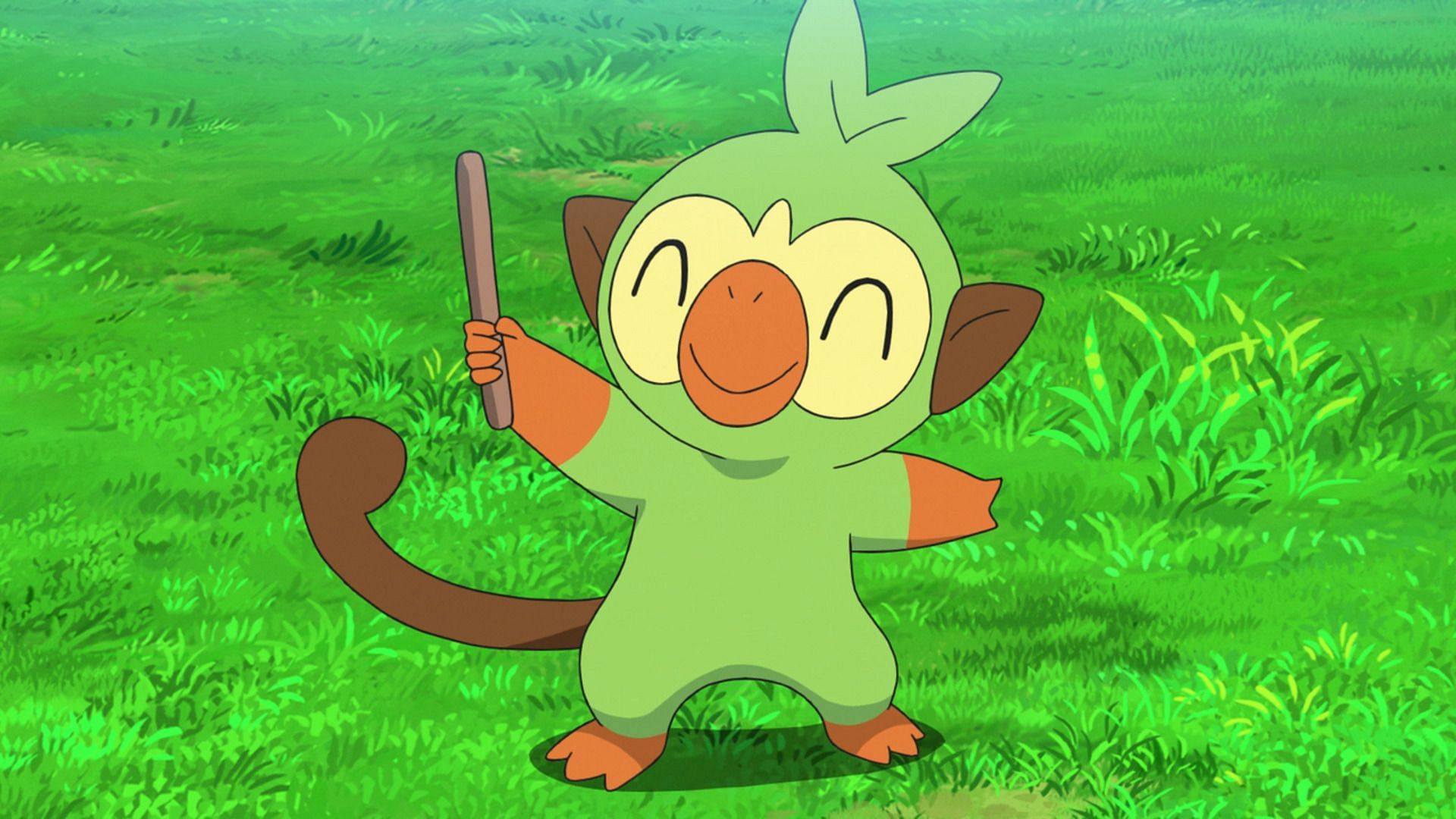 Grookey is another not-so-subtle design based of a monkey and a drummer (Image via TPC)