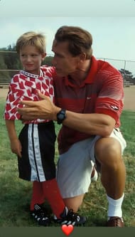 Arnold Schwarzenegger with his son Patrick Schwarzenegger (Image Source: Patrick Schwarzenegger's Instagram)