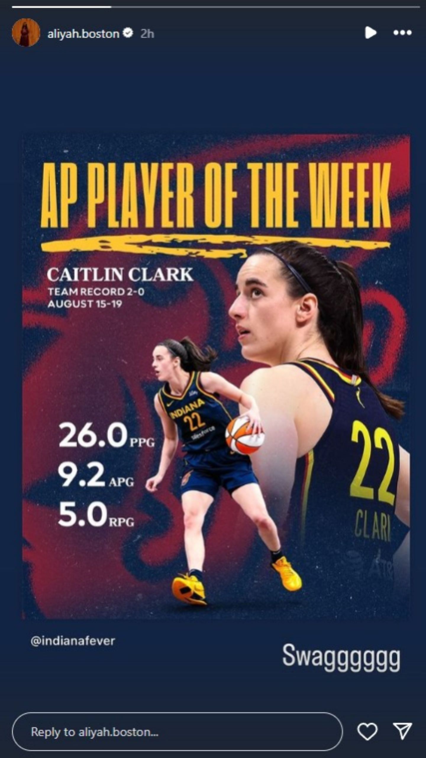 Boston showed love to Clark&#039;s POTW win