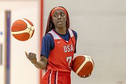 Watch: Kahleah Copper gets into trouble for throwing ball at Nigerian player as game ends