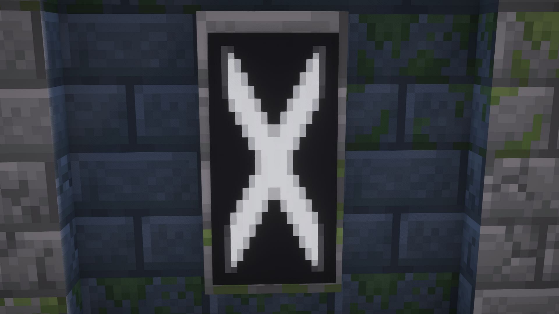 An incredibly simple &quot;X&quot; banner (Image via Mojang)