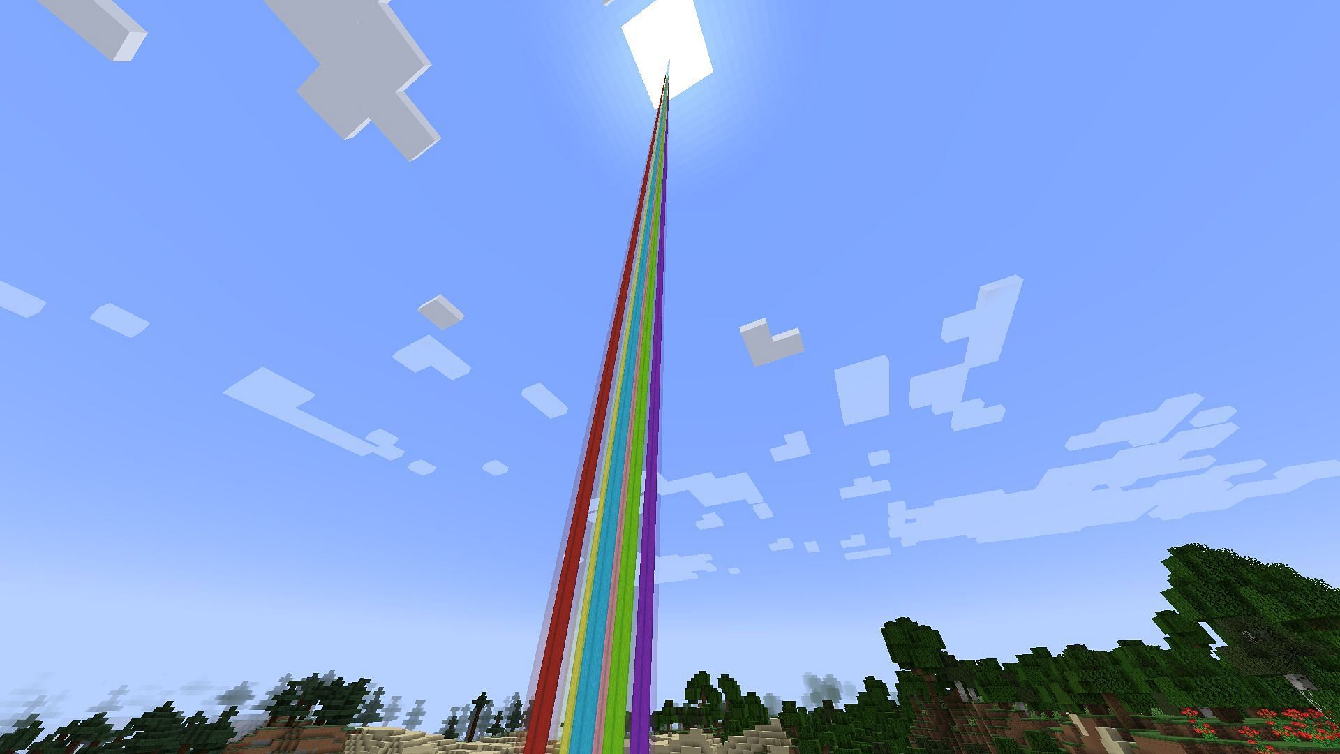 Players can alter the color of the beacon beam with stained glass panes (Image via Mojang)