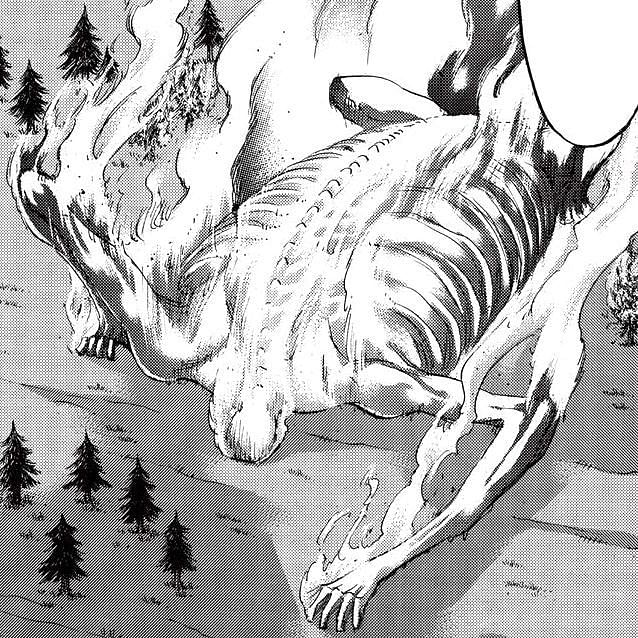 Rod Reiss&#039;s abnormal titan. Image Source: Attack on Titan manga: Chapter 67