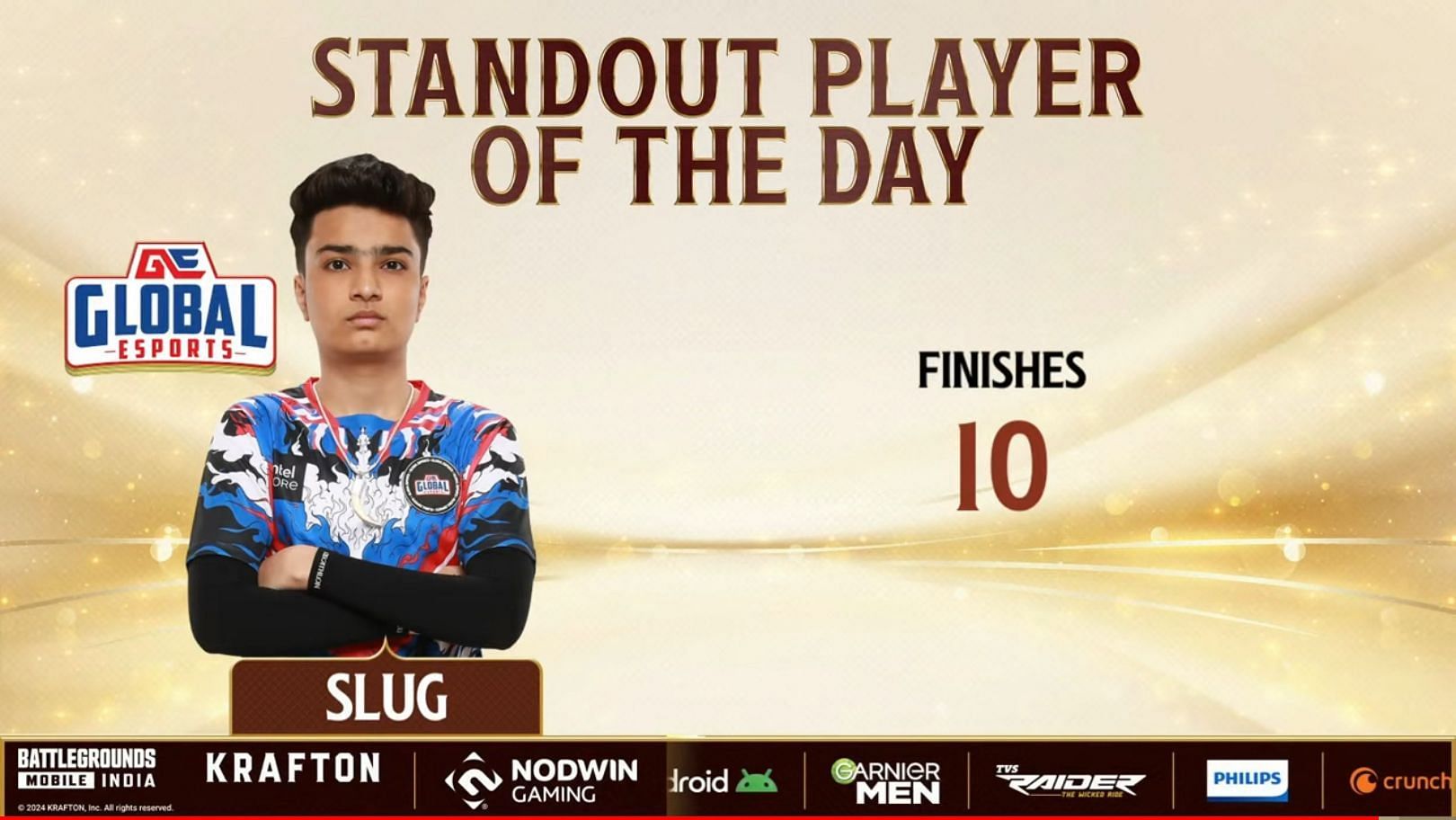 Slug was the standout player on Day 5 of the Domination Week (Image via YouTube/Nodwin Gaming)