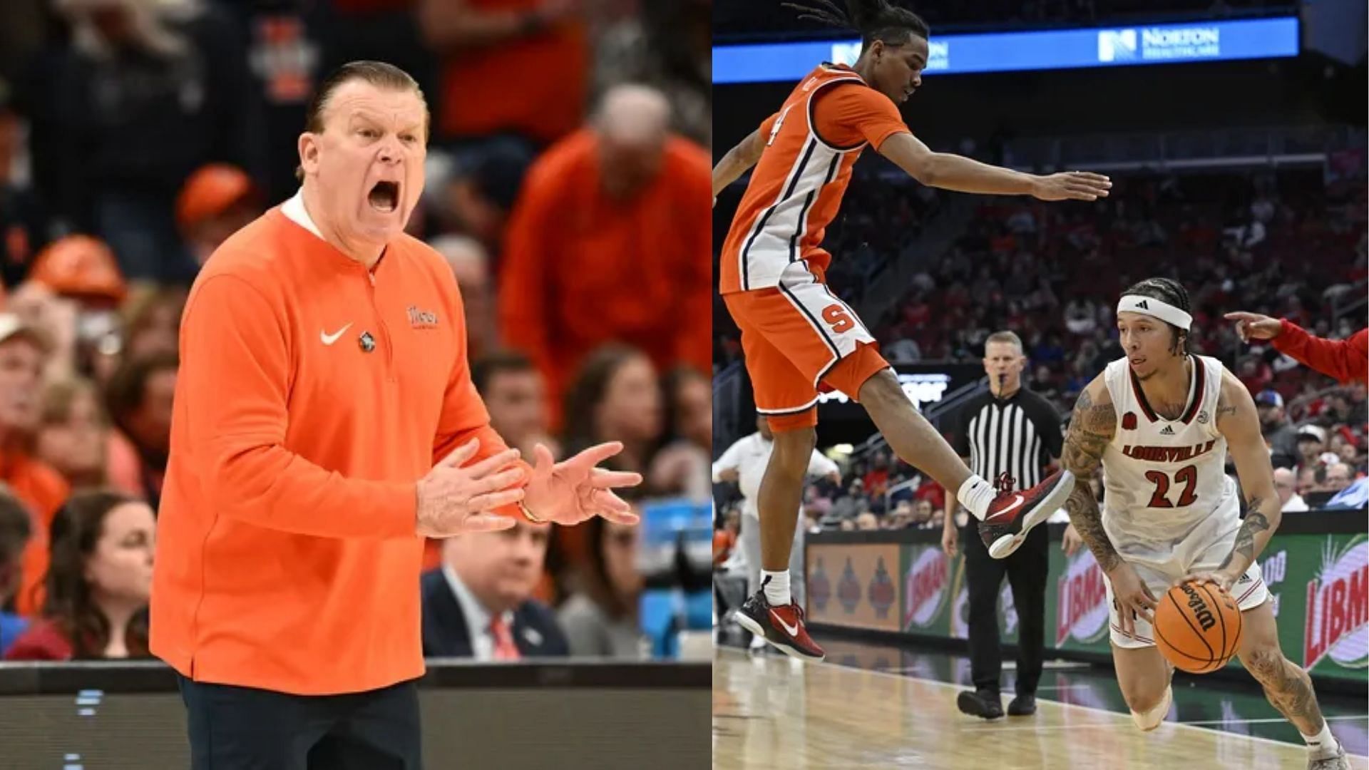 Illinois coach Brad Underwood (left) and transfer player Tre White (right( (Image Sources: IMAGN)(.