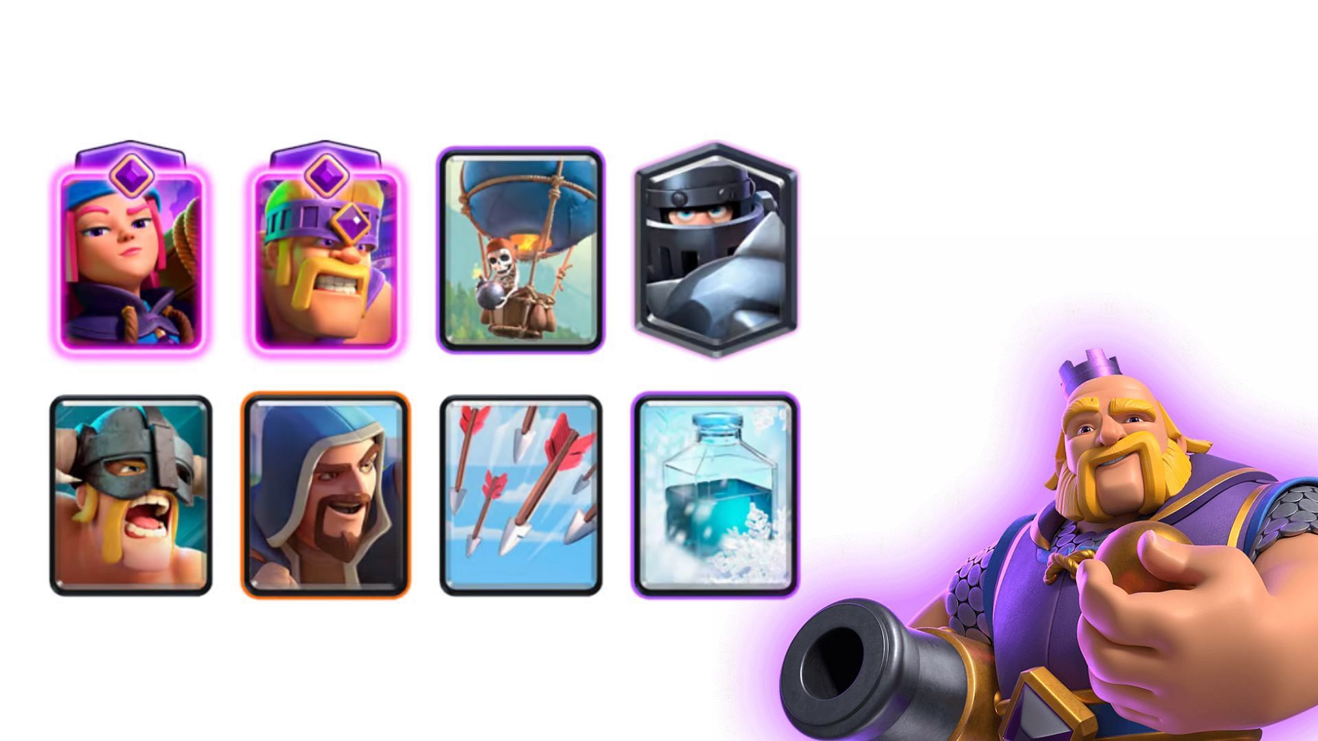 EBarbs Loon Wiz Freeze deck in Clash Royale (Image via Supercell)