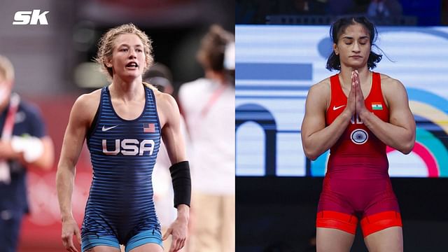 Sarah Hildebrandt and Vinesh Phogat 