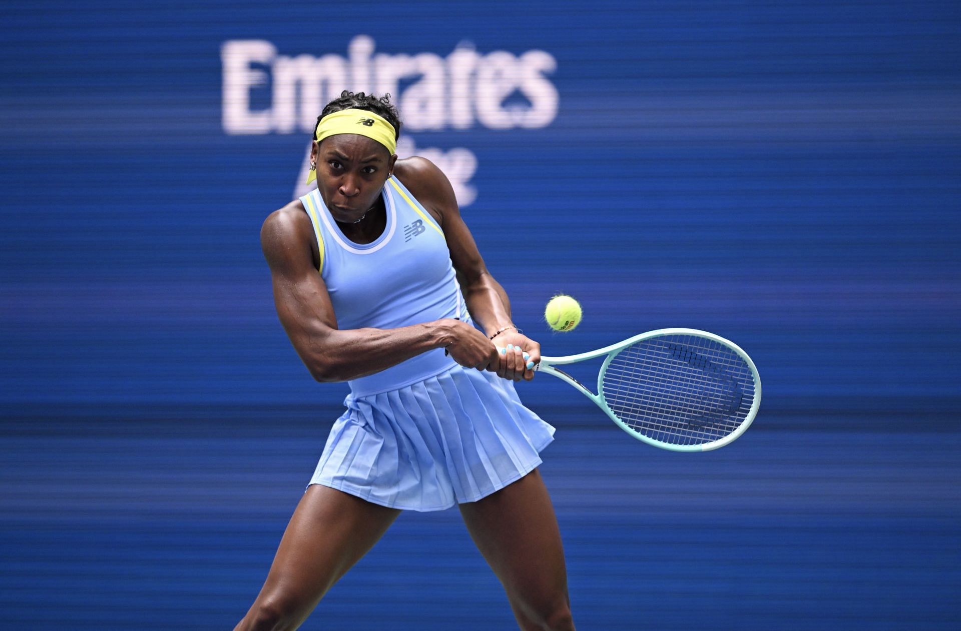 Coco Gauff in action at the US Open (Source: Getty)