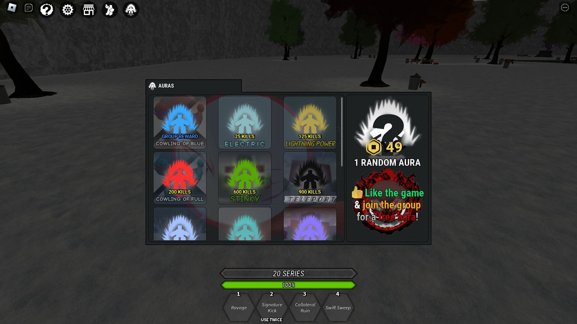 The Aura Menu (Image via Roblox)