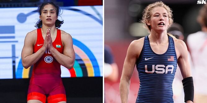 Who is Sarah Hildebrandt facing in the gold medal match at Paris Olympics? Everything to know about India's Vinesh Phogat