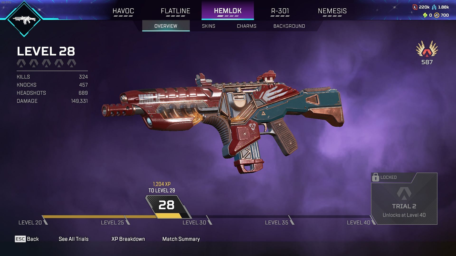 Hemlok Burst AR in Apex Legends (Image via EA)