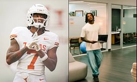 WATCH: Texas WR Isaiah Bond dons baggy H&M jeans and white T-shirt to his first day of classes at University